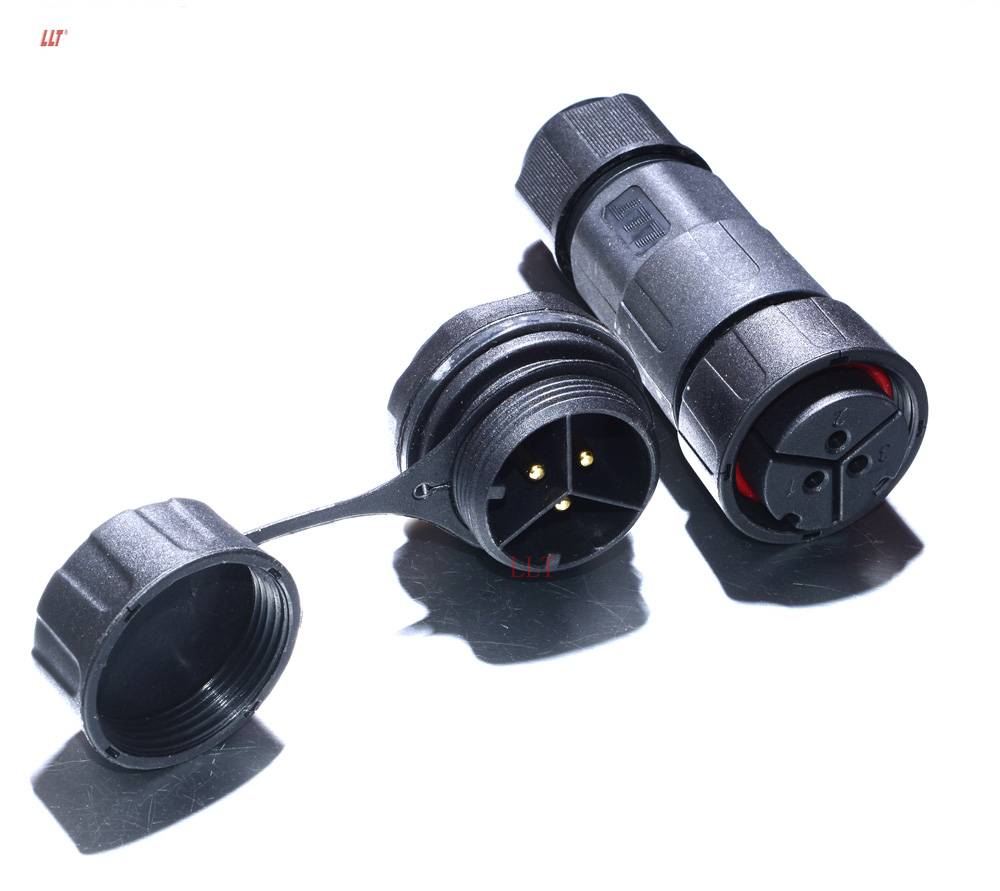 Power 3pin Connector Automotive Security Wire To Board Cable Panel Mount Waterproof Connector